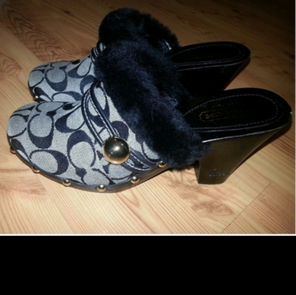 NEW AUTHENTIC VINTAGE COACH SIGNATURE C GRAY MULE CLOGS SIZE 7 - Picture 6 of 14